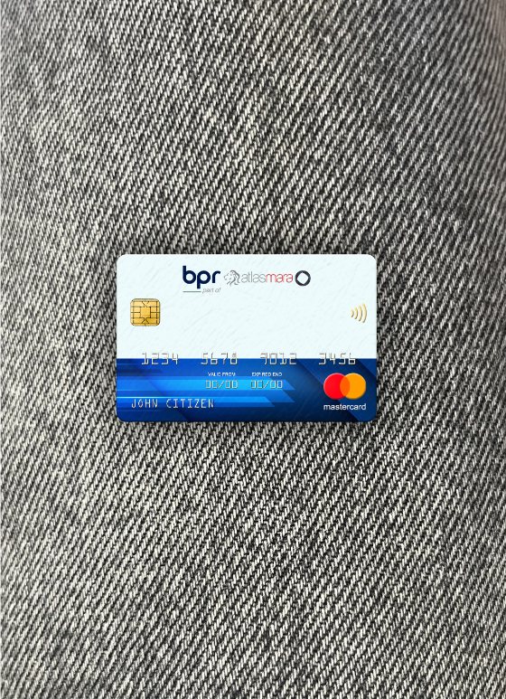 Download Rwanda BPR bank mastercard photolook front Photoshop template